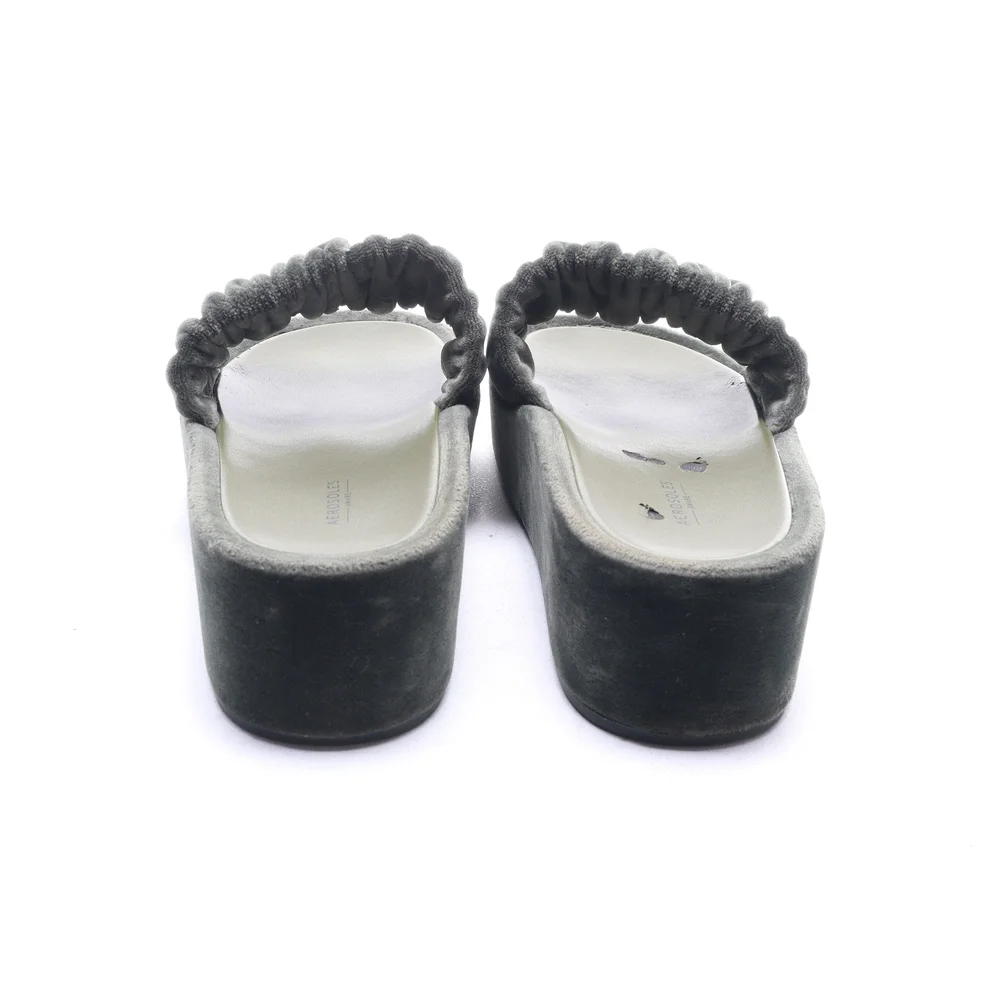 Aerosoles Women DADA Velvet Slide Platforms Shoes 7.5 Forest Green - Picture 9 of 16